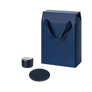 Подарочный набор Пассион, Аурис (Passion, Auris), синий (колонка, зарядное устройство)