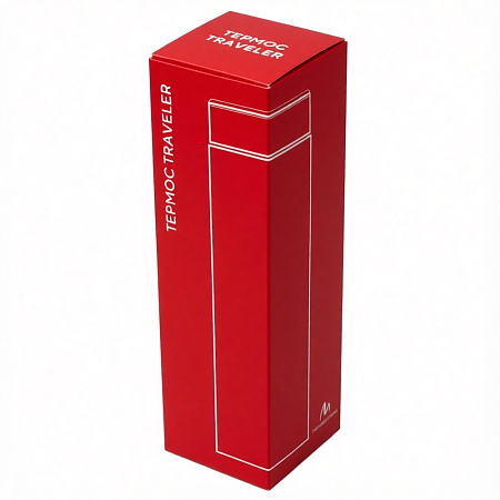 Термос Traveler вакуумный, стальной, 500 мл, матовый, красный