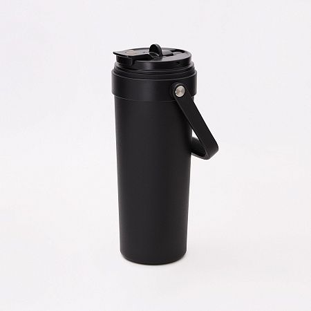 Термокружка вакуумная Solo, черная