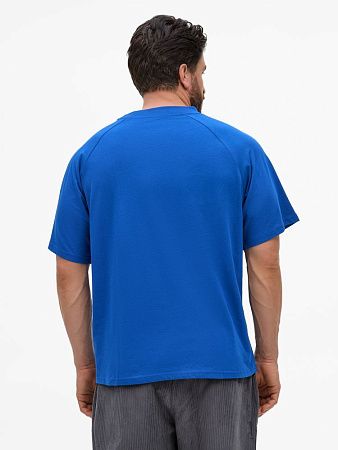 Футболка унисекс оверсайз T2, синяя, размер XS/S