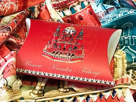 Платок «Кремль - Москва - Фаберже»