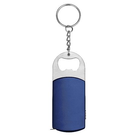 Брелок-открывашка с фонариком и рулеткой, 1 м, Tools Opener, темно-синий