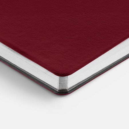 Ежедневник Nebraska Flex, недатированный, бордовый с серебристым
