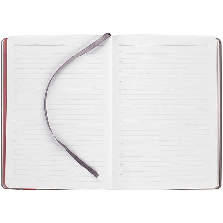 Ежедневник Rubikon на заказ, недатированный серо-красный