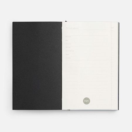 Ежедневник Flat Mini, недатированный, черный