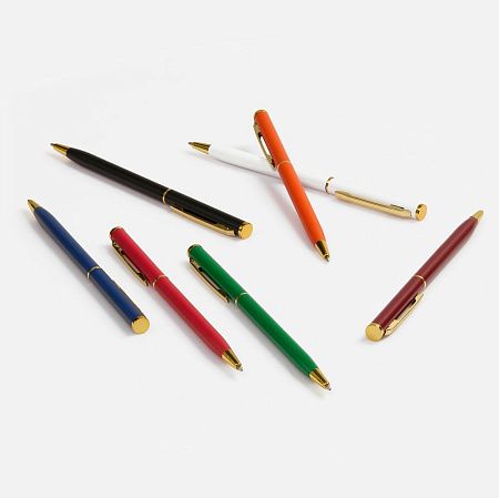 Ручка шариковая Hotel Gold, ver.2, глянцевая белая