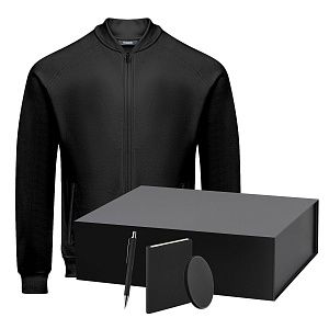 Набор с одеждой TORRES (толстовка, зарядное устройство, блокнот, ручка), черный, M