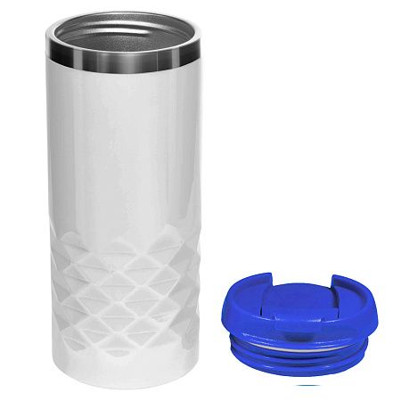 Термокружка NEXT WHITE 350мл. Белая с синей крышкой 6042.01