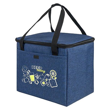 Термосумка "KEEP", 27 x 24. x 20 см, полиэстер 300D, PEVA, синий меланж