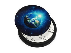 Беспроводное зарядное устройство «Sketch» с закаленным стеклом, цвет: черный