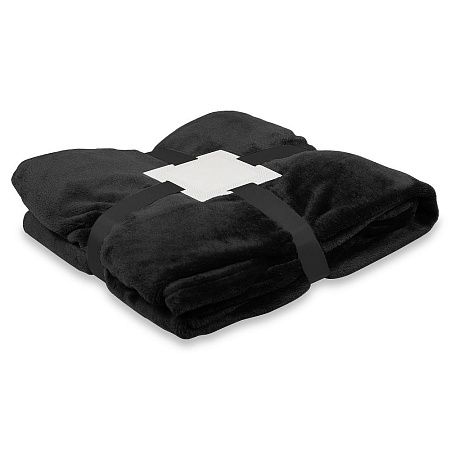 Плед мягкий флисовый Super Soft  Comfort Travel, 125*170 см, черный