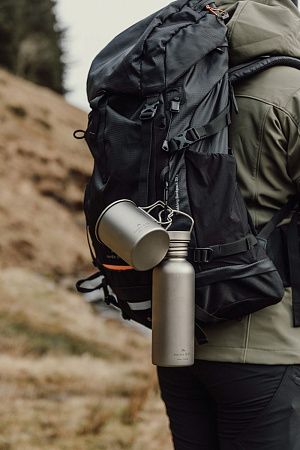 Ультралегкая бутылка для воды Nordic Drift Trail из титана, 600 мл