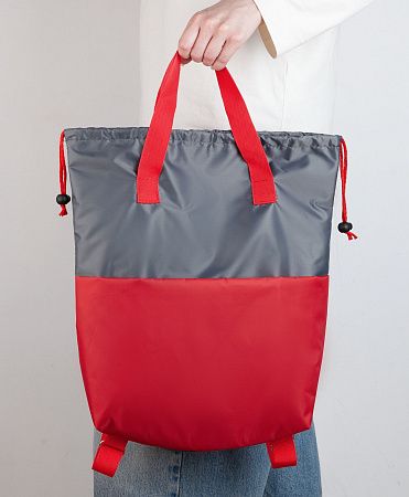 Сумка-рюкзак "Carry", серый с бирюзовым