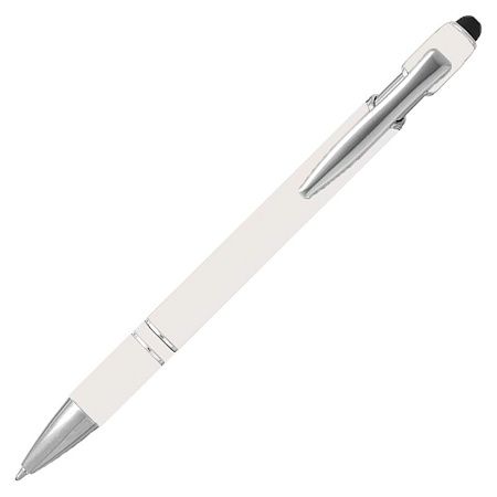 Ручка шариковая, Star Soft Touch Shiny Silver Requis, белая
