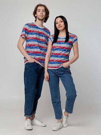 Футболка женская Rayet Lady двусторонняя, красная с синим, размер S