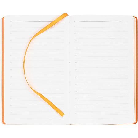 Ежедневник Duplex, недатированный, белый с оранжевым