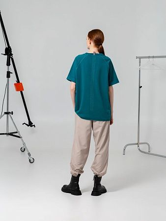 Футболка унисекс Vozduh 1.0, темно-бирюзовая, размер S