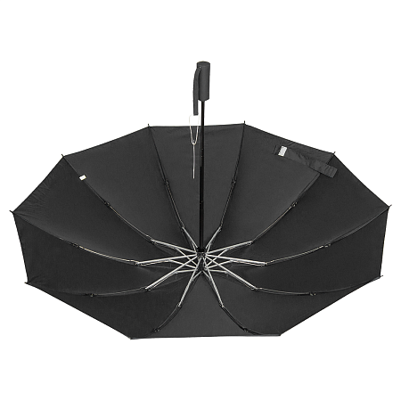 Зонт складной автоматический обратного сложения Forest Liverpool Reverse Safeclosing, диаметр 117 см, 10 панелей, с плавным закрытием, в подарочной коробке, серый