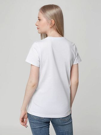 Футболка женская T-bolka Lady, белая, размер L