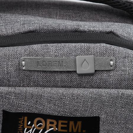 Лейбл кожаный Beta, XS, серый