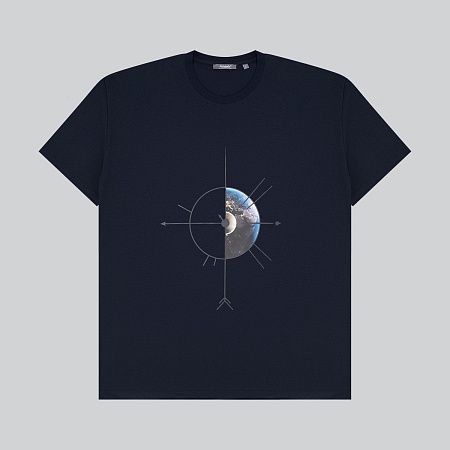 Футболка унисекс Крис (Kris), 150 гр., темно-синяя, размер L