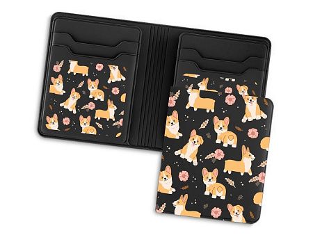 Картхолдер с отделением для наличных денег с возможностью полноцветной УФ-печати, софт-тач