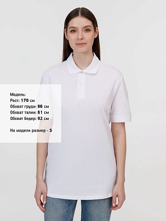 Рубашка поло унисекс Pacific, белая, размер 4XL