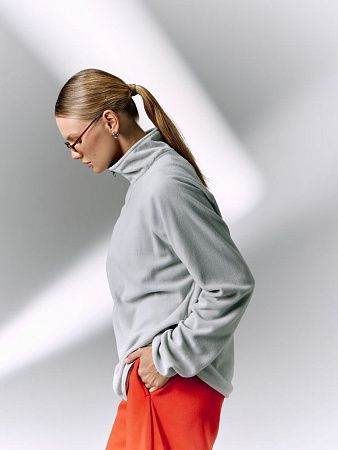 Куртка флисовая унисекс Fliska, светло-серая, размер XL/2XL