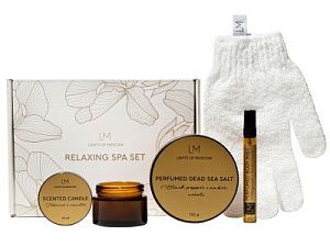 Парфюмированный спа-набор с лого Lights of Moscow, цвет: коричневый