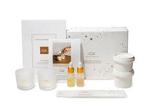 Набор для создания 2-х ароматических свечей: амбра и табак/маракуйя, сандал и пачули