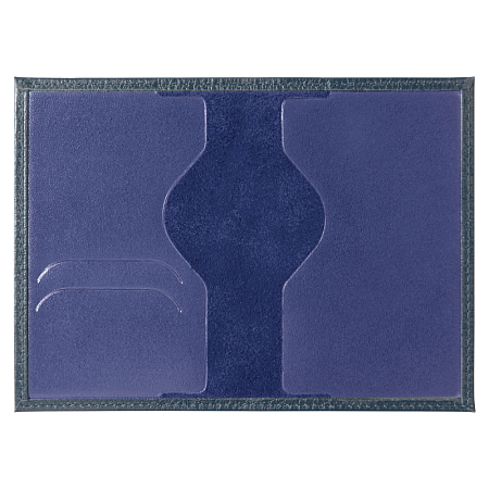 Обложка для автодокументов Leather Sky Flotter из натуральной кожи, темно-синяя 4142С