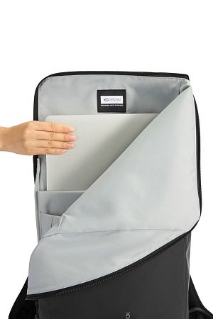 Антикражный водонепроницаемый рюкзак Urban Flap-Top, черный