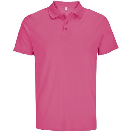 Рубашка поло унисекс Pitcher, розовая (ribbon pink), размер S