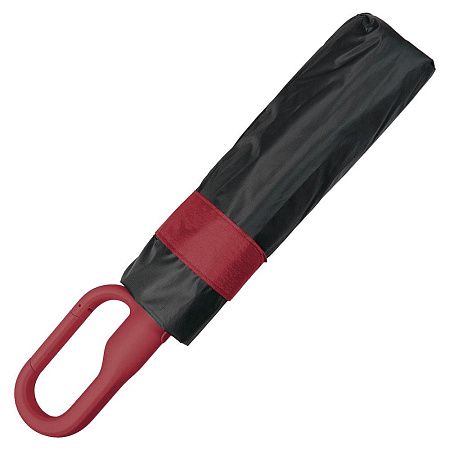 Зонт складной автоматический Forest Marseilles Bicolor с ручкой-карабином, диаметр 95 см, радиус 21 дюйм, 10 панелей, с UV защитой, бордовый