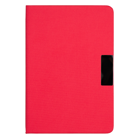Блокнот А5 Hobard, в твердой обложке c резинкой в линейку, красный