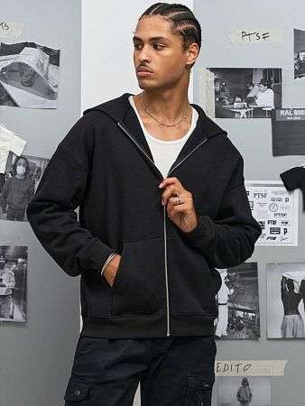 Толстовка унисекс на молнии Jelo, черная, размер S