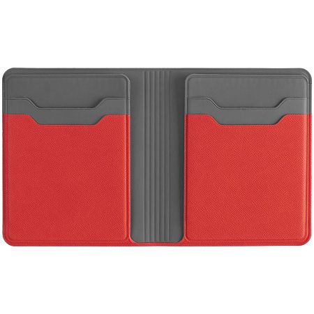 Картхолдер с отделением для купюр Dual, красный