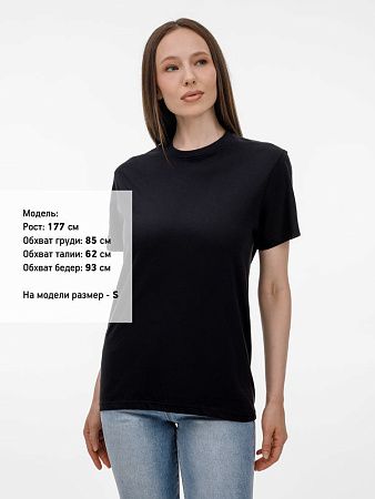 Футболка унисекс T-Bolka 180, черная, размер S