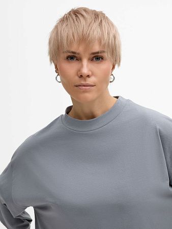 Футболка унисекс оверсайз T1, серая, размер XL/2XL