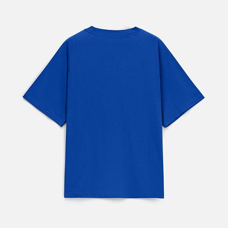 Футболка унисекс оверсайз T2, синяя, размер XS/S
