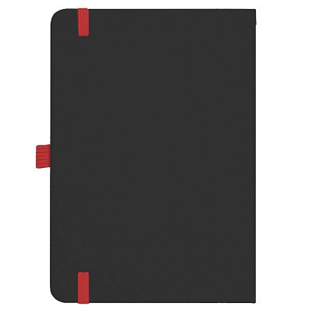 Блокнот Forest  Alfa Polo  Soft А5, недатированный, в твердой обложке, с красной резинкой и петлей для ручки, черный