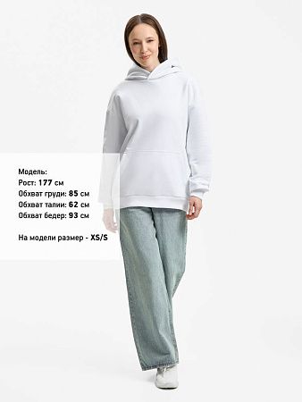 Худи унисекс оверсайз Daylero, белое, размер 3XL/4XL
