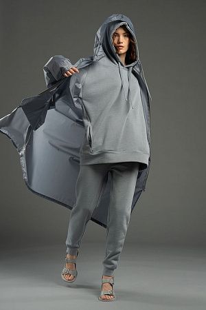 Худи унисекс H2, серое, размер XL/2XL