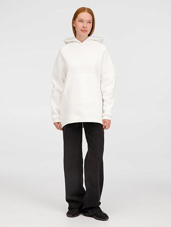Худи унисекс оверсайз Easy Street, молочно-белое, размер M/L