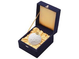 Шар новогодний, цвет: белый