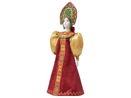 Подарочный набор: кукла фарфоровая, чай "Малина с мятой"