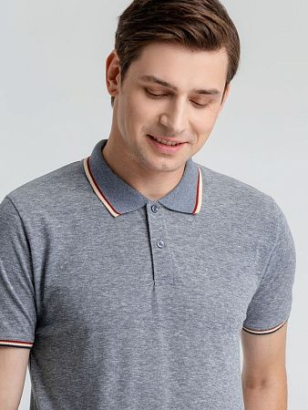 Рубашка поло мужская Paname Men, голубой меланж, размер S