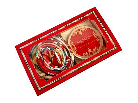 Набор: платок «Арабески» и свеча «Загадка Востока»