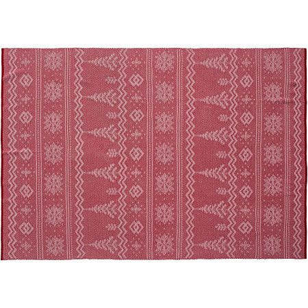 Плед Elnik, красный с молочно-белым