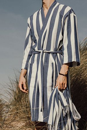 Халат VINGA Ornos из переработанного хлопка GRS, L/XL